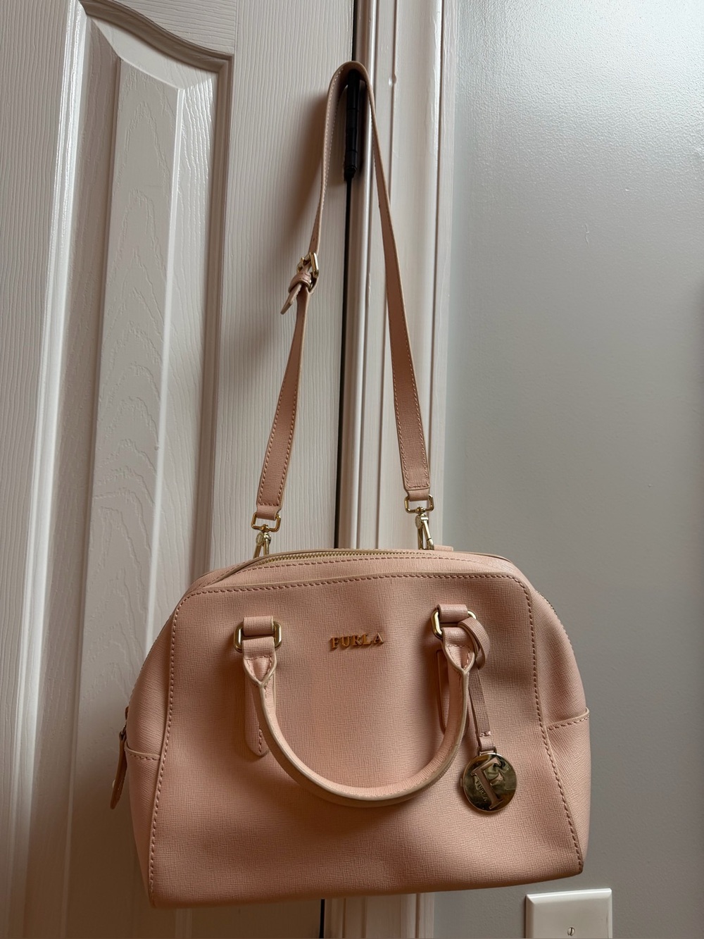 Furla Blush Pink Dome Satchel